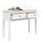 vidaXL Console Table White 100x35x75 cm Solid Wood Pine