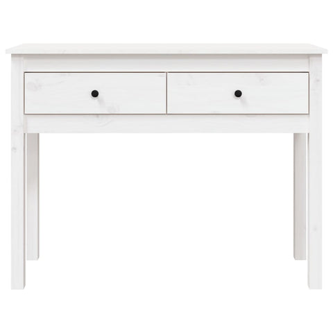 vidaXL Console Table White 100x35x75 cm Solid Wood Pine