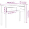 vidaXL Console Table White 100x35x75 cm Solid Wood Pine