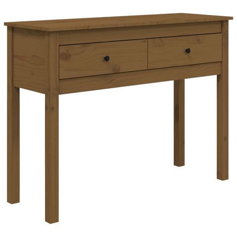 vidaXL Console Table Honey Brown 100x35x75 cm Solid Wood Pine
