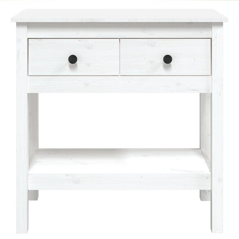 vidaXL Console Table White 75x35x75 cm Solid Wood Pine