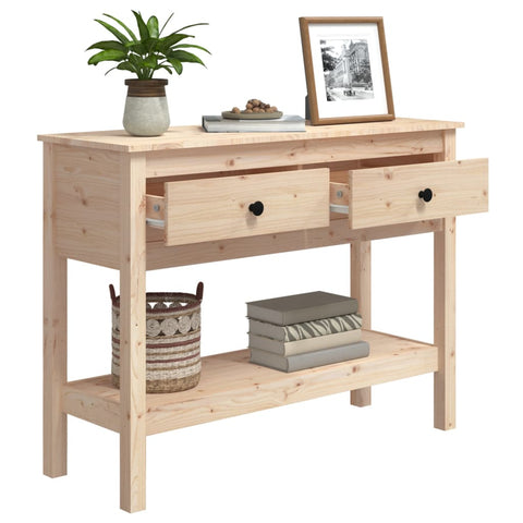 vidaXL Console Table 100x35x75 cm Solid Wood Pine