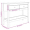 vidaXL Console Table 100x35x75 cm Solid Wood Pine