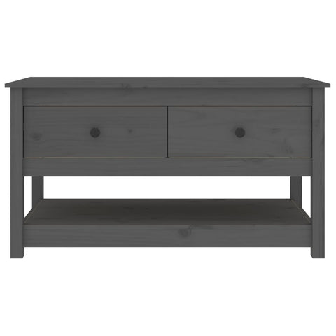 vidaXL Coffee Table Grey 102x49x55 cm Solid Wood Pine