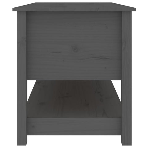 vidaXL Coffee Table Grey 102x49x55 cm Solid Wood Pine