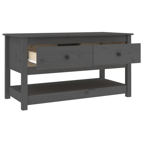 vidaXL Coffee Table Grey 102x49x55 cm Solid Wood Pine