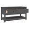 vidaXL Coffee Table Grey 102x49x55 cm Solid Wood Pine