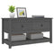 vidaXL Coffee Table Grey 102x49x55 cm Solid Wood Pine