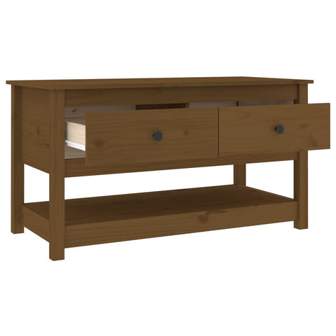 vidaXL Coffee Table Honey Brown 102x49x55 cm Solid Wood Pine