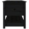 vidaXL Coffee Table Black 102x49x55 cm Solid Wood Pine