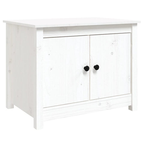 vidaXL Coffee Table White 71x49x55 cm Solid Wood Pine