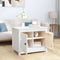 vidaXL Coffee Table White 71x49x55 cm Solid Wood Pine