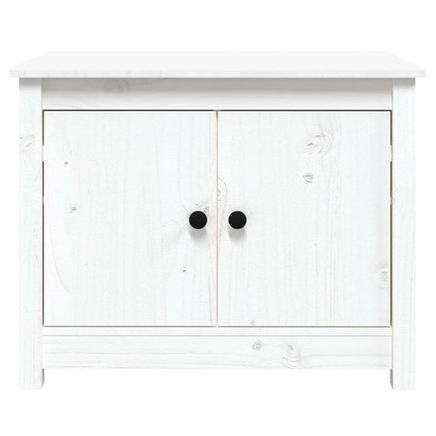 vidaXL Coffee Table White 71x49x55 cm Solid Wood Pine