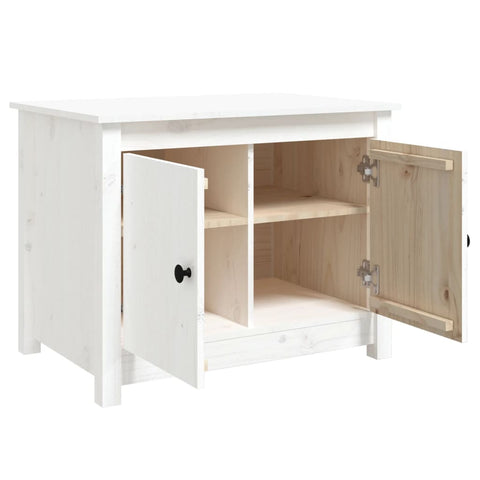 vidaXL Coffee Table White 71x49x55 cm Solid Wood Pine