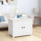 vidaXL Coffee Table White 71x49x55 cm Solid Wood Pine