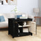 vidaXL Coffee Table Black 71x49x55 cm Solid Wood Pine