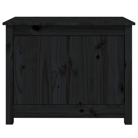 vidaXL Coffee Table Black 71x49x55 cm Solid Wood Pine