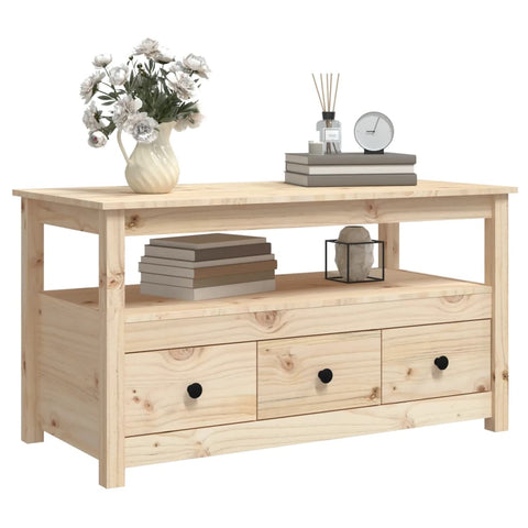 vidaXL Coffee Table 102x49x55 cm Solid Wood Pine