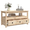 vidaXL Coffee Table 102x49x55 cm Solid Wood Pine