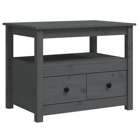 vidaXL Coffee Table Grey 71x49x55 cm Solid Wood Pine