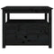 vidaXL Coffee Table Black 71x49x55 cm Solid Wood Pine