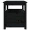 vidaXL Coffee Table Black 71x49x55 cm Solid Wood Pine