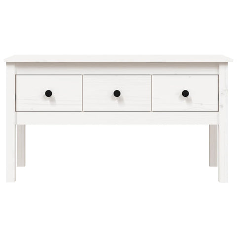 vidaXL Coffee Table White 102x49x55 cm Solid Wood Pine