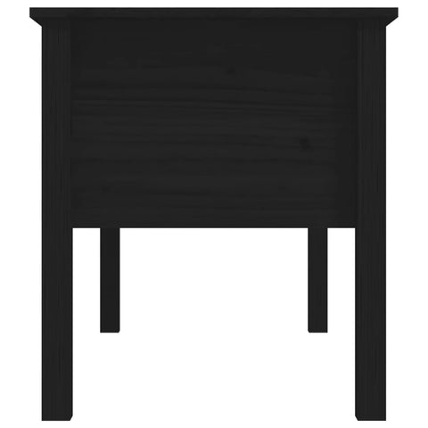 vidaXL Coffee Table Black 102x49x55 cm Solid Wood Pine