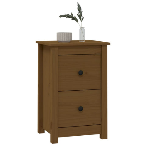 vidaXL Bedside Cabinet Honey Brown 40x35x61.5 cm Solid Wood Pine