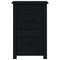 vidaXL Bedside Cabinets 2 pcs Black 40x35x61.5 cm Solid Wood Pine