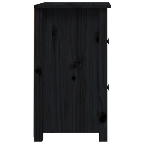 vidaXL Bedside Cabinets 2 pcs Black 40x35x61.5 cm Solid Wood Pine