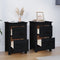 vidaXL Bedside Cabinets 2 pcs Black 40x35x61.5 cm Solid Wood Pine