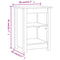 vidaXL Bedside Cabinet 40x35x55 cm Solid Wood Pine