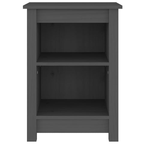 vidaXL Bedside Cabinets 2 pcs Grey 40x35x55 cm Solid Wood Pine