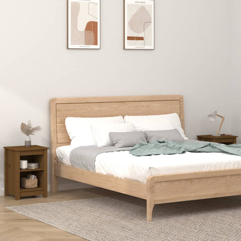 vidaXL Bedside Cabinets 2 pcs Honey Brown 40x35x55 cm Solid Wood Pine