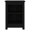 vidaXL Bedside Cabinet Black 40x35x55 cm Solid Wood Pine