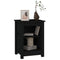 vidaXL Bedside Cabinet Black 40x35x55 cm Solid Wood Pine