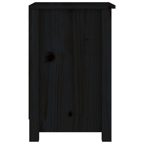 vidaXL Bedside Cabinets 2 pcs Black 40x35x55 cm Solid Wood Pine