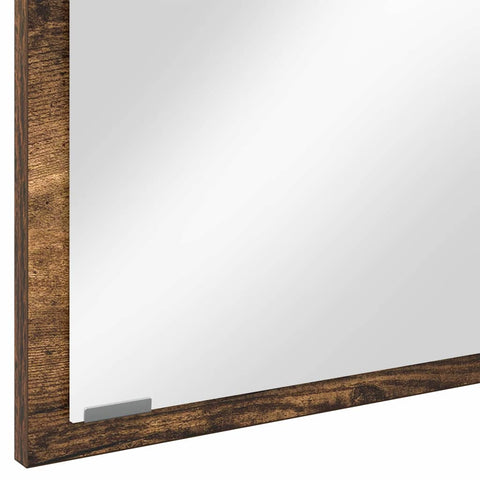 vidaXL LED Bathroom Mirror Smoked Oak 90x8,5x37 cm Engineered Wood