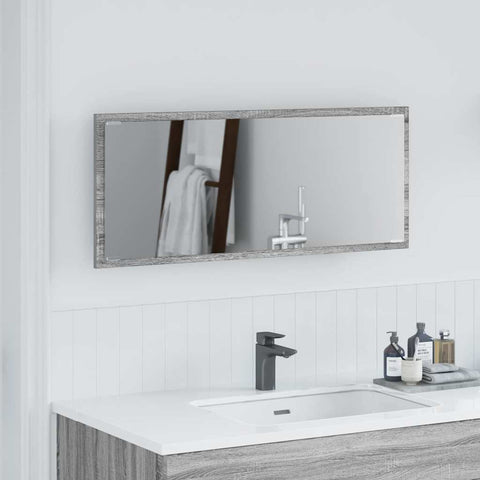 vidaXL Mirror with Mirror Grey sonoma 90 x 8.5 x 37 cm Engineered Wood