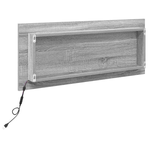 vidaXL Mirror with Mirror Grey sonoma 90 x 8.5 x 37 cm Engineered Wood