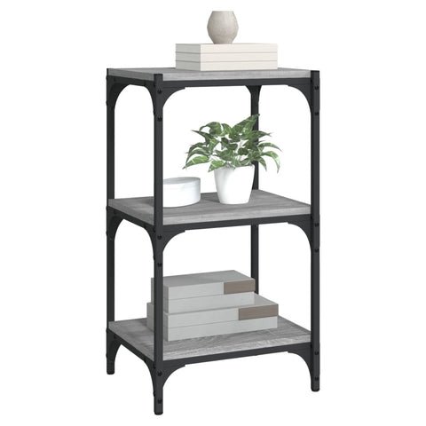 vidaXL Book Cabinet Grey Sonoma 40x33x70.5 cm Engineered Wood and Steel