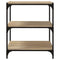 vidaXL Book Cabinet Sonoma Oak 60x33x70.5 cm Engineered Wood and Steel