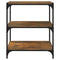 vidaXL Book Cabinet Smoked Oak 60x33x70.5 cm Engineered Wood and Steel