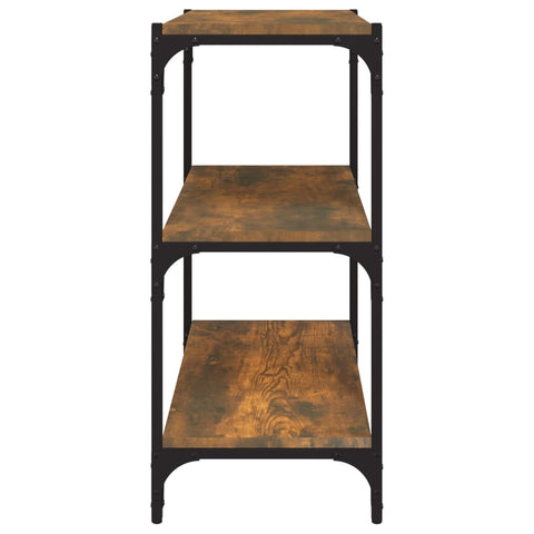 vidaXL Book Cabinet Smoked Oak 60x33x70.5 cm Engineered Wood and Steel