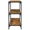 vidaXL Book Cabinet Smoked Oak 60x33x70.5 cm Engineered Wood and Steel