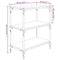 vidaXL Book Cabinet Smoked Oak 60x33x70.5 cm Engineered Wood and Steel