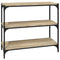 vidaXL Book Cabinet Sonoma Oak 80x33x70.5 cm Engineered Wood and Steel