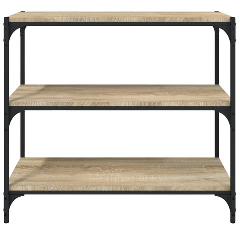 vidaXL Book Cabinet Sonoma Oak 80x33x70.5 cm Engineered Wood and Steel