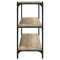 vidaXL Book Cabinet Sonoma Oak 80x33x70.5 cm Engineered Wood and Steel
